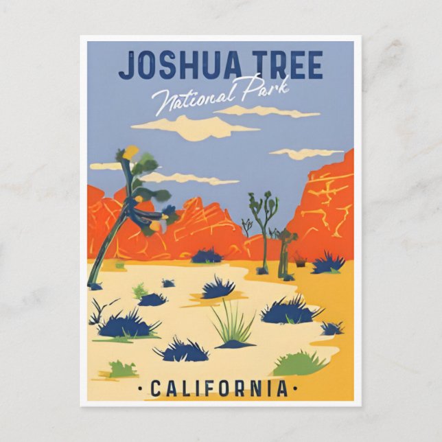Joshua Tree National Park Tule Springs Vintage Postcard (Front)