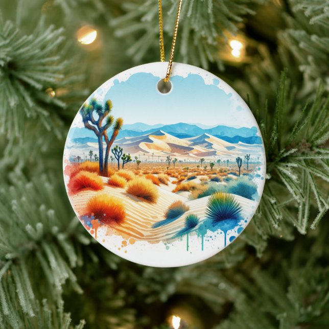 Joshua Tree National Park Turkey Flats Sand Dunes  Ceramic Ornament (Tree)
