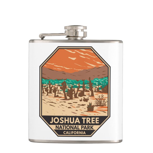 Joshua Tree National Park Turkey Flats Sand Dunes  Hip Flask (Front)