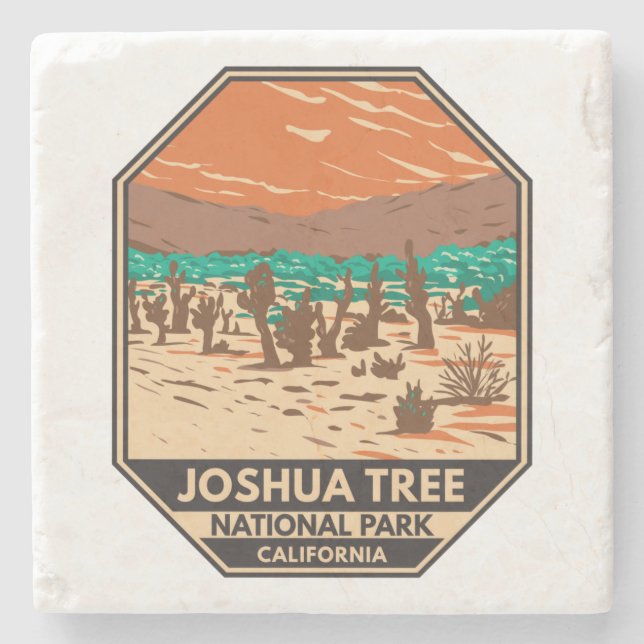 Joshua Tree National Park Turkey Flats Sand Dunes Stone Coaster (Front)