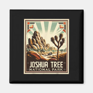 Joshua Tree National Park Vintage Hiking Camping O Magnet