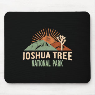 Joshua Tree National Park Vintage Hiking Camping O Mouse Pad