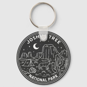Joshua Tree National Park Vintage Monoline  Key Ring