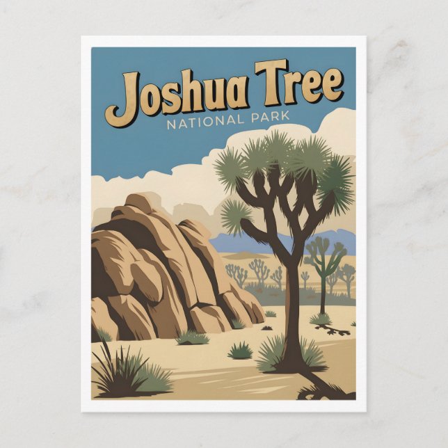 Joshua Tree National Park Vintage Postcard (Front)