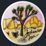 Joshua Tree National Park Watercolor 6 Cm Round Badge<br><div class="desc">Check out this awesome watercolor illustration of Joshua Tree National Park and get ready for hiking,  camping and climbing! Check out my shop for more designs too!</div>