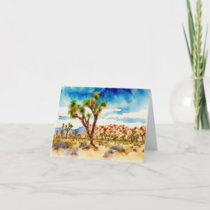 Joshua Tree National Park Watercolor Stationery Card