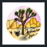 Joshua Tree National Park Watercolor Sunset Poster<br><div class="desc">Watercolor art inspired by nature! Add your own text, change background colour too. Select the print size using the drop down menu above, and you can click the “edit design” button to customise the artwork to fit any size paper. Purchase a simple poster or a fully framed and matted version!...</div>