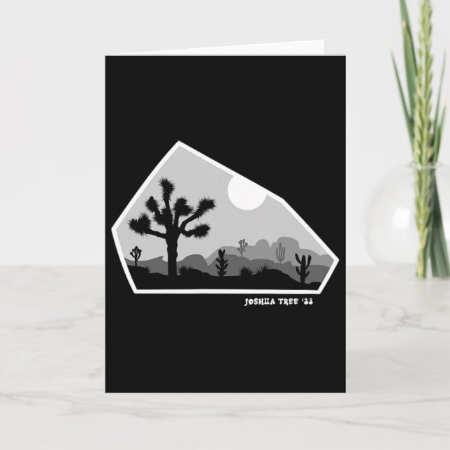Joshua Tree Retro Boulder Dark  Card (Front)