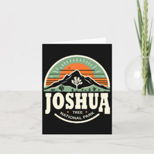 Joshua Tree Retro Vintage Hiking Camping Californi Card