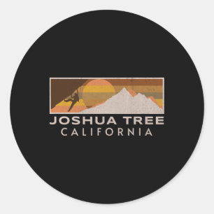 Joshua Tree Rock Climbing Nerd Boulderer Mountain Classic Round Sticker