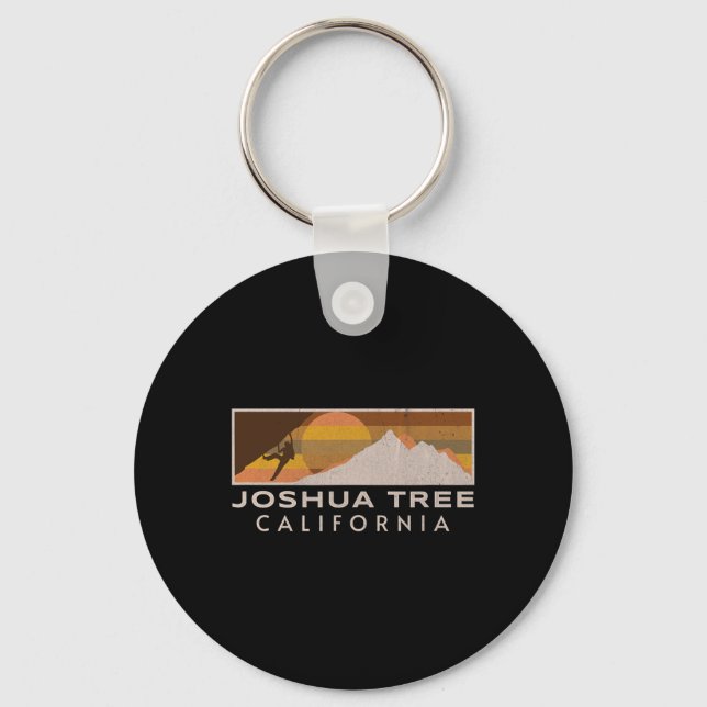Joshua Tree Rock Climbing Nerd Boulderer Mountain  Key Ring (Front)