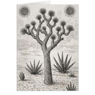 joshua tree sketch   desert sketch art
