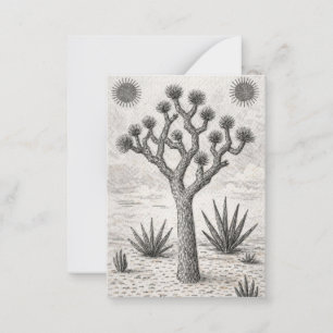 joshua tree sketch desert sketch art card