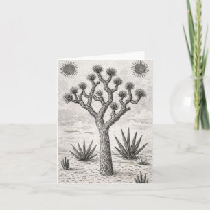 joshua tree sketch desert sketch art card