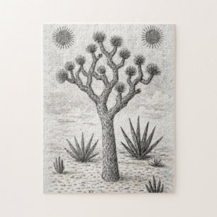 joshua tree sketch desert sketch art jigsaw puzzle
