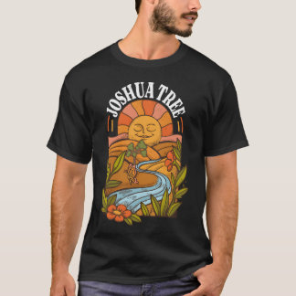 Joshuaree National Park California Groovy 70s frie T-Shirt