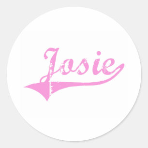 Josie Classic Style Name Classic Round Sticker
