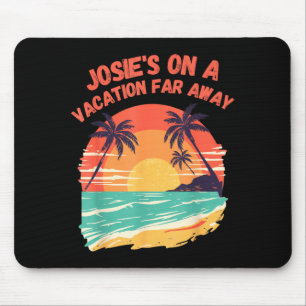 Josie Vacation Far Away Retro Summer Travel Mouse Pad