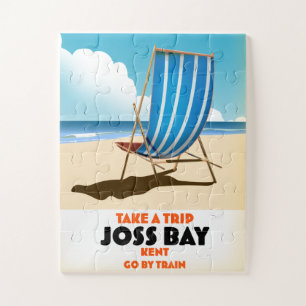 Joss Bay Kent vintage style travel poster. Jigsaw Puzzle