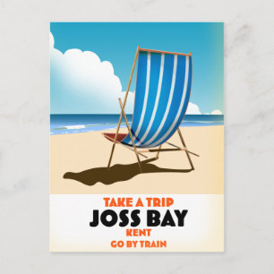 Joss Bay Kent vintage style travel poster. Postcard