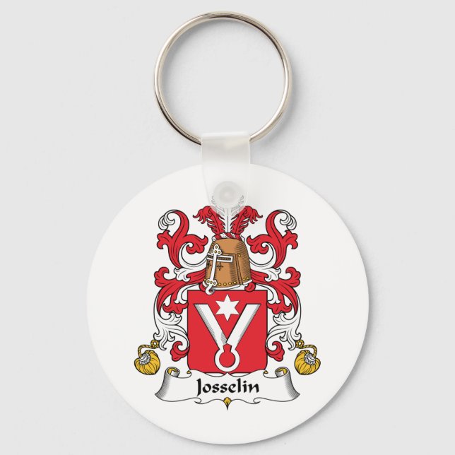 Josselin Family Crest Key Ring (Front)