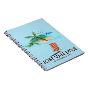 jost van dyke British Virgin Islands. Notebook