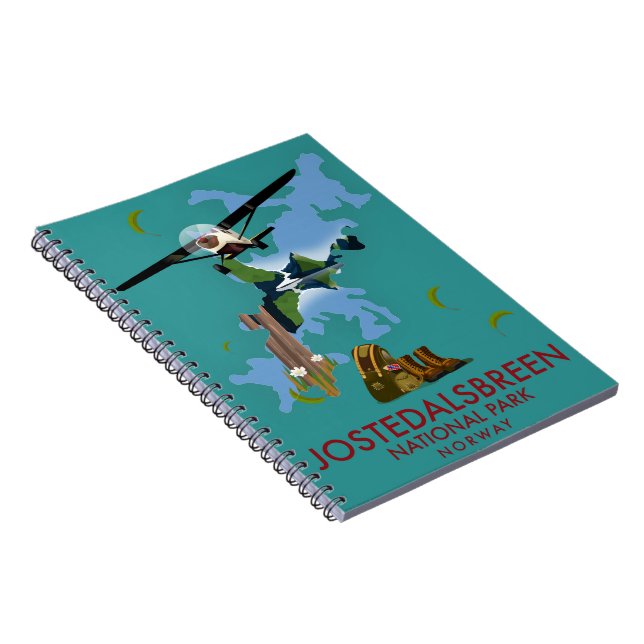 Jostedalsbreen National Park Flight poster Notebook (Right Side)