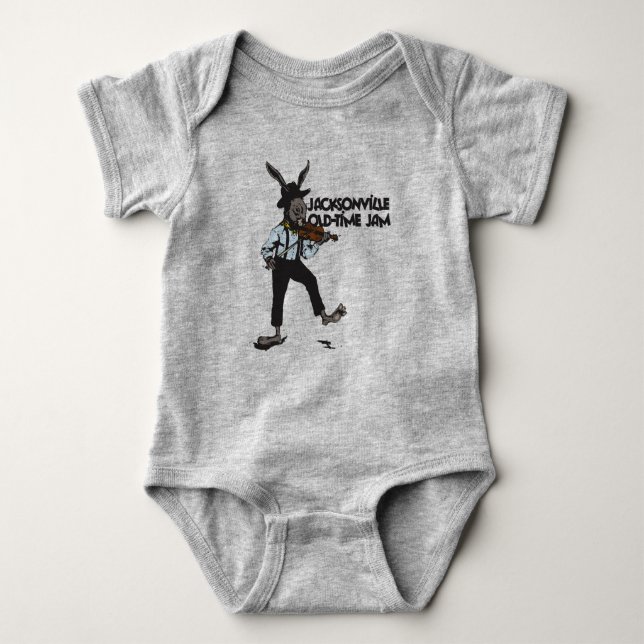 JOTJ Fiddle Rabbit baby bodysuit (Front)