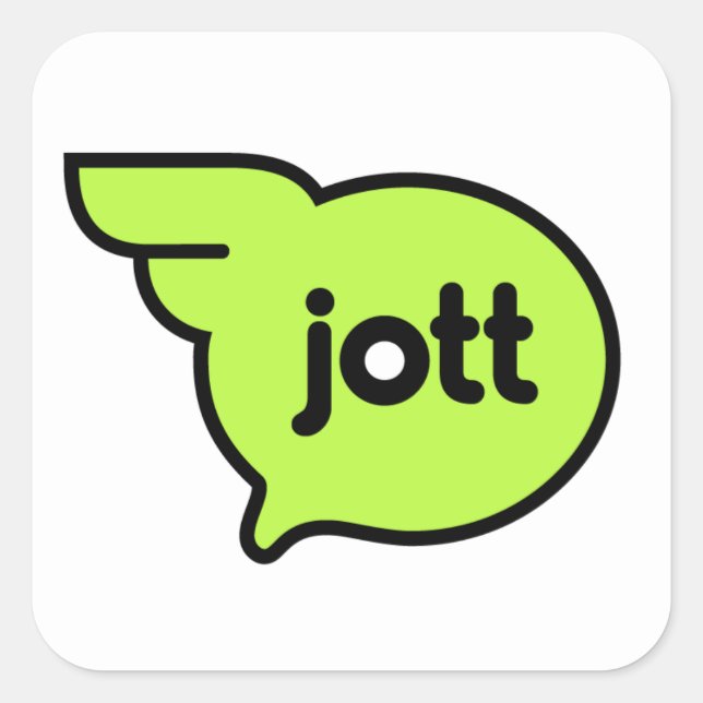 Jott icon glossy sticker (Front)