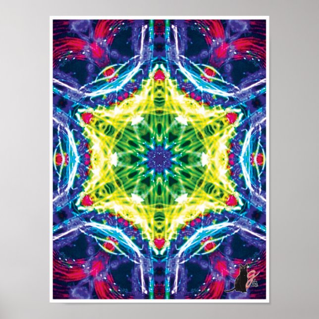 Joules Kinetic Collage Kaleidoscope Poster (Front)