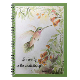Journal– Hummingbird & Balboa Sunset Flowers Notebook