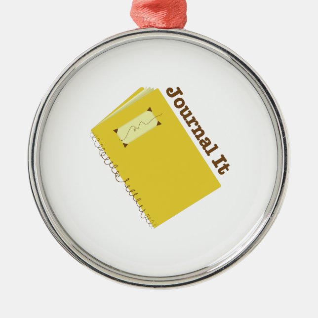 Journal It Metal Ornament (Front)