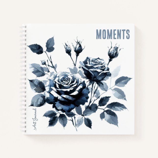 Journal "Moments" Roses in Blue Var01 (Front)