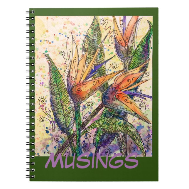 Journal/Notebook– Birds of Paradise "Musings" Notebook (Front)
