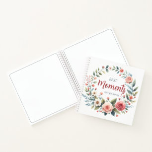 Journal The Best Moments Flowers Wreath Var01