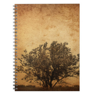 journal vintage tree sprial notebook