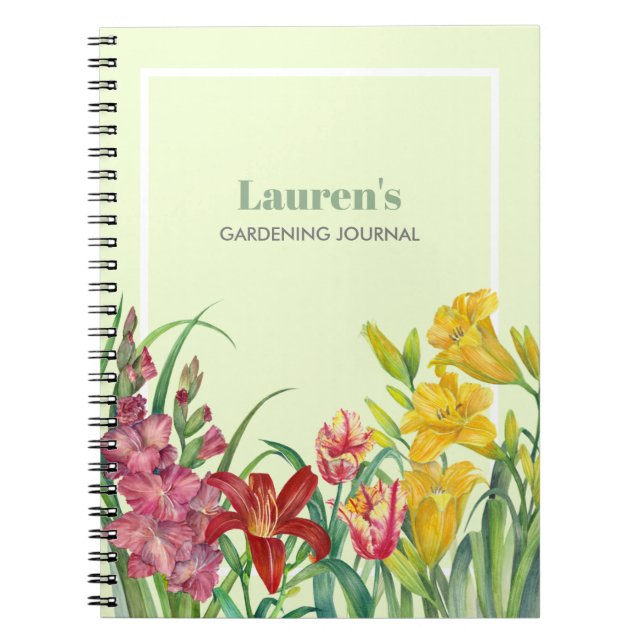 Journal Warm Colour Floral Spring Blooms (Front)