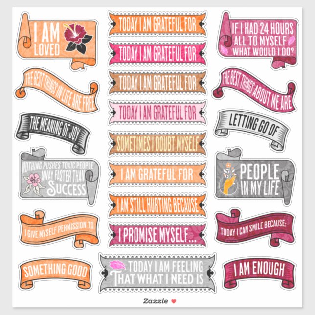 Journaling Prompts HUGE Sticker Sheet (Sheet)