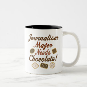 Journalism Major Chocolate Two-Tone Coffee Mug