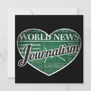 Journalism Retro Heart Blackboard Love Invitation