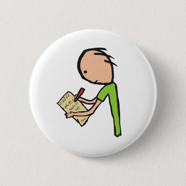 Journalist 6 Cm Round Badge (Front)