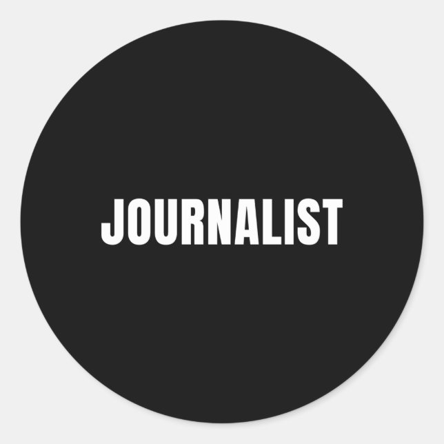 Journalist Classic Round Sticker (Front)