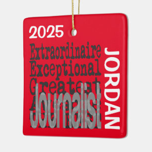 Journalist Extraordinaire CUSTOM Ceramic Ornament