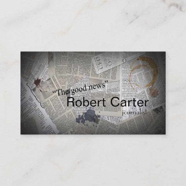 Journalist Newspaper Pressman Newsman Press Business Card (Front)