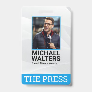 Journalist Reporting the News  ID Badge