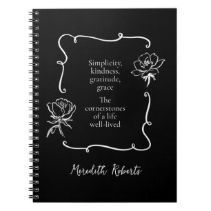 Journalling My Life Motivational Quote Your Name Notebook