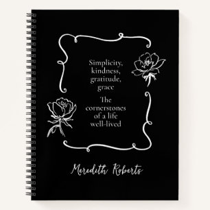 Journalling My Life Motivational Quote Your Name Notebook