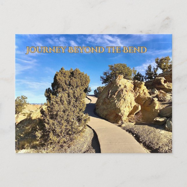 Journey Beyond the Bend Postcard (Front)