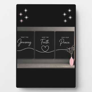 Journey faith and peace Tabletop Plaque with Easel