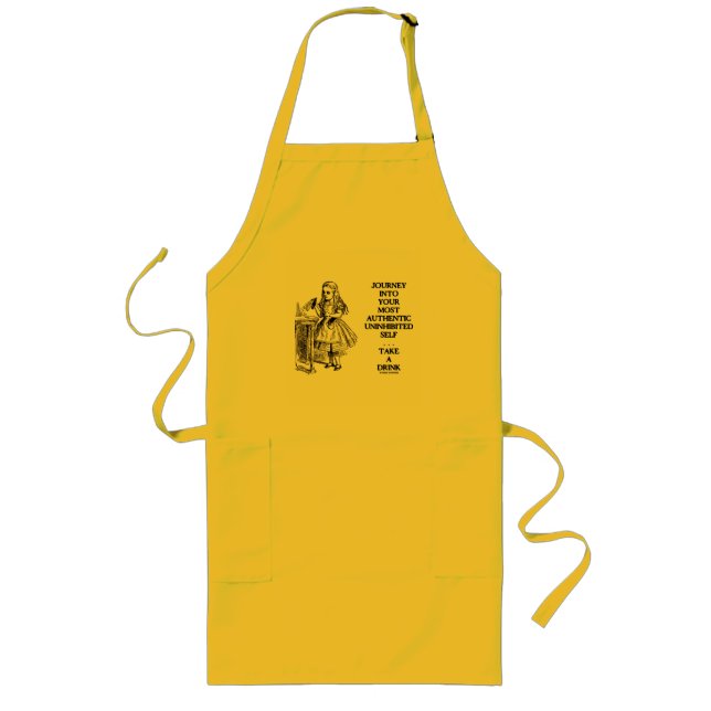 Journey Into Your Most Authentic Uninhibited Self Long Apron (Front)